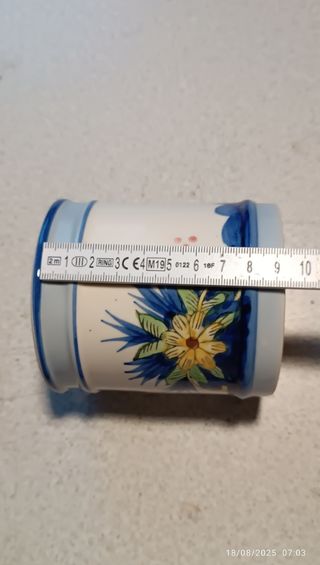 Vasetto Ceramica Blu e Bianco