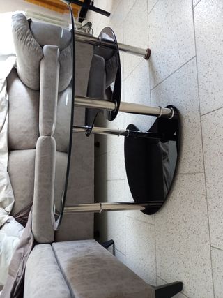 Mesa centro cristal negro