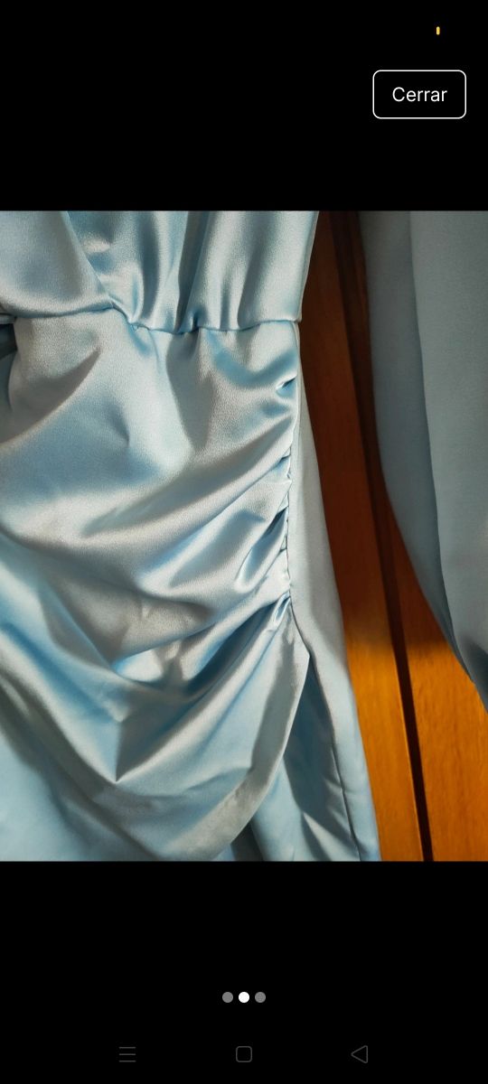 Vestido azul evento corto