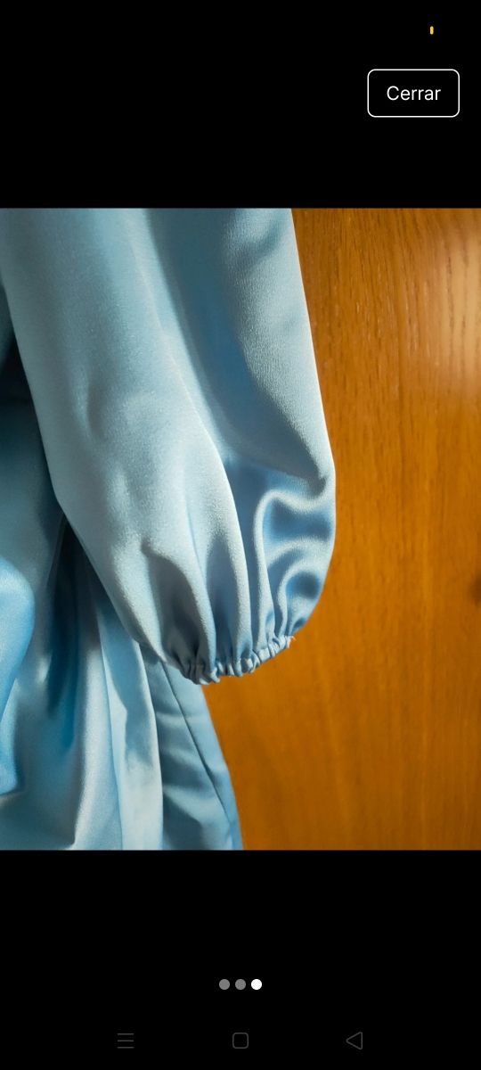 Vestido azul evento corto