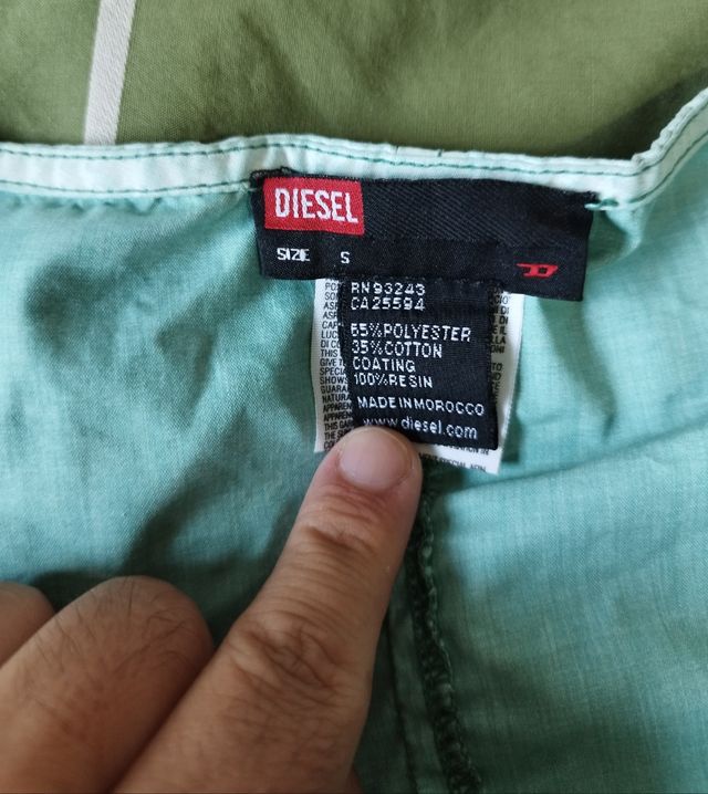 Vestito Diesel verde maniche corte