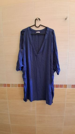 Vestito lungo blu copricostume