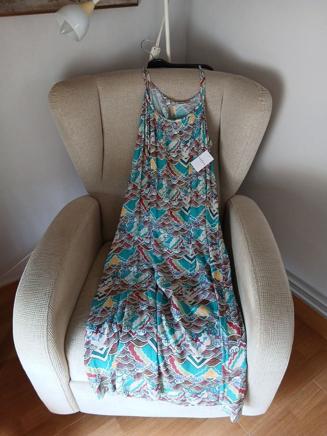 Vestido largo multicolor