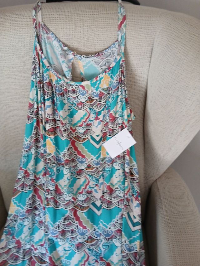 Vestido largo multicolor