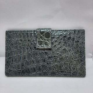 Monedero gris efecto cocodrilo para mujer