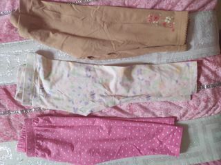 3 leggins niña flores- puntos