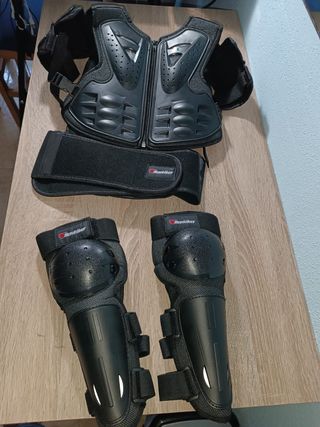Chaleco armadura niño Herobiker - Negro