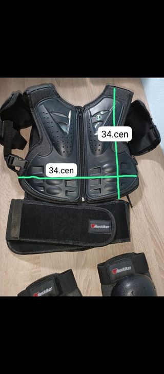 Chaleco armadura niño Herobiker - Negro