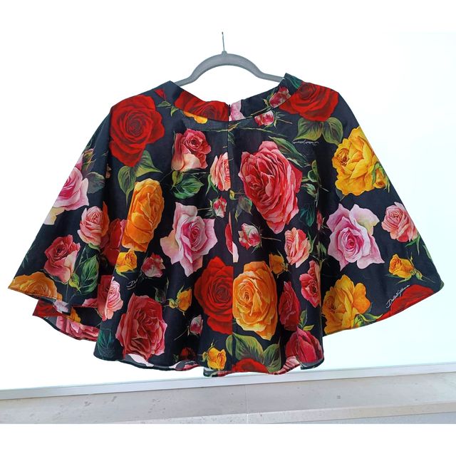 Falda Dolce & Gabbana niña, negro con rosas