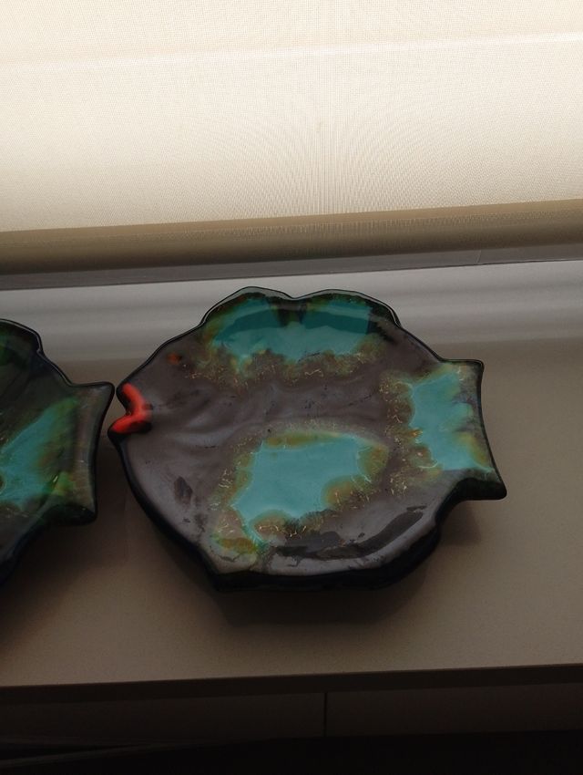 3 Platos Cerámica Pez