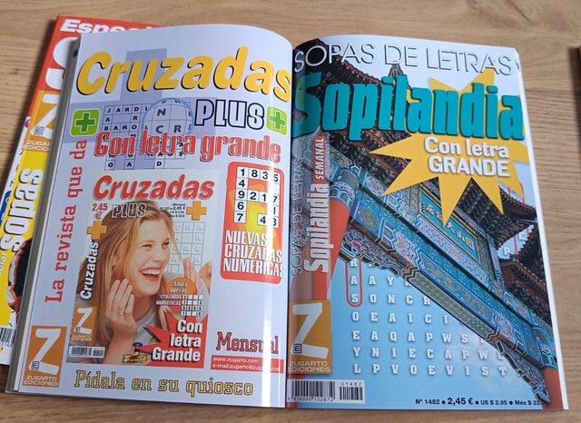 Lote sopas de letras sopilandia letra grande mente