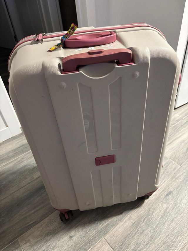 Maleta IWS beige y rosa