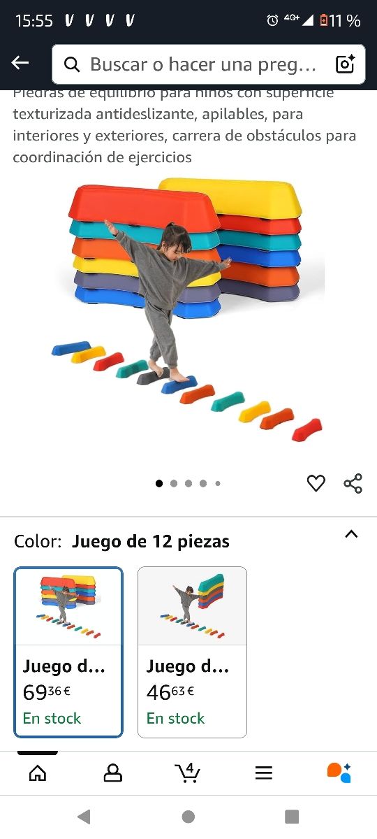 Piedras equilibrio niños - juego motricidad