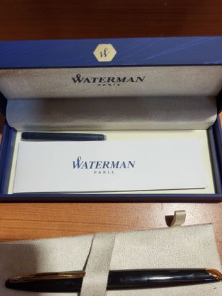 Pluma Waterman estilográfica negra