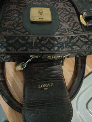 Bolsa viaje Loewe marrón-negro