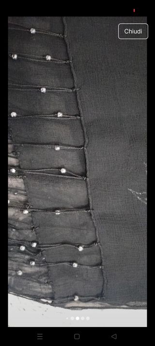 Pashmina nera ricamataPashmina foulard ricamato