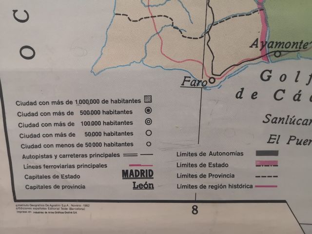 Mapa antiguo España - Div. administrativa