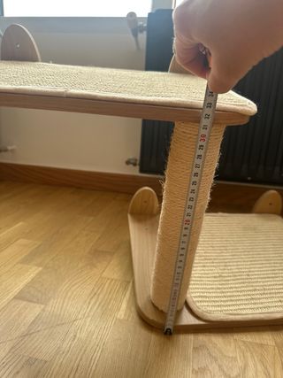 Rascador gato madera - 2 plataformas
