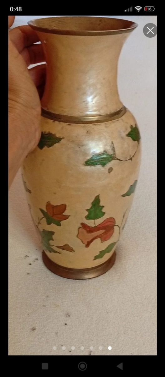 Jarrón Vintage Bronce Pintado