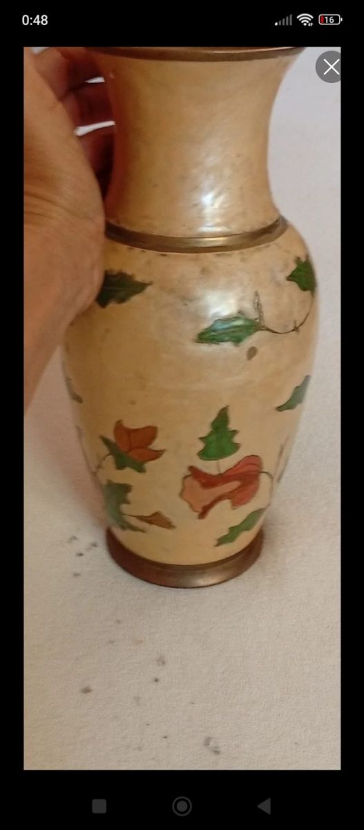 Jarrón Vintage Bronce Pintado