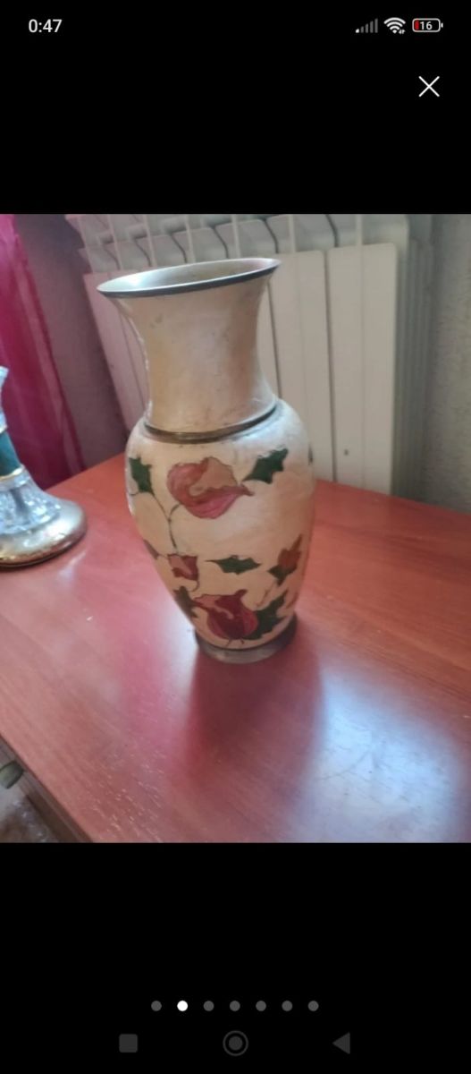 Jarrón Vintage Bronce Pintado