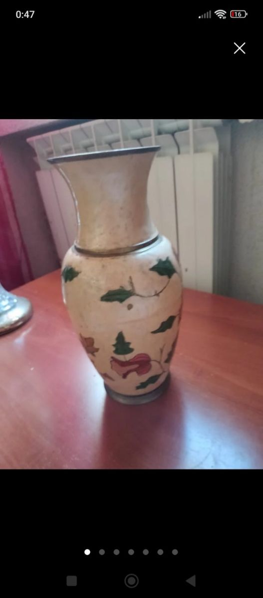 Jarrón Vintage Bronce Pintado