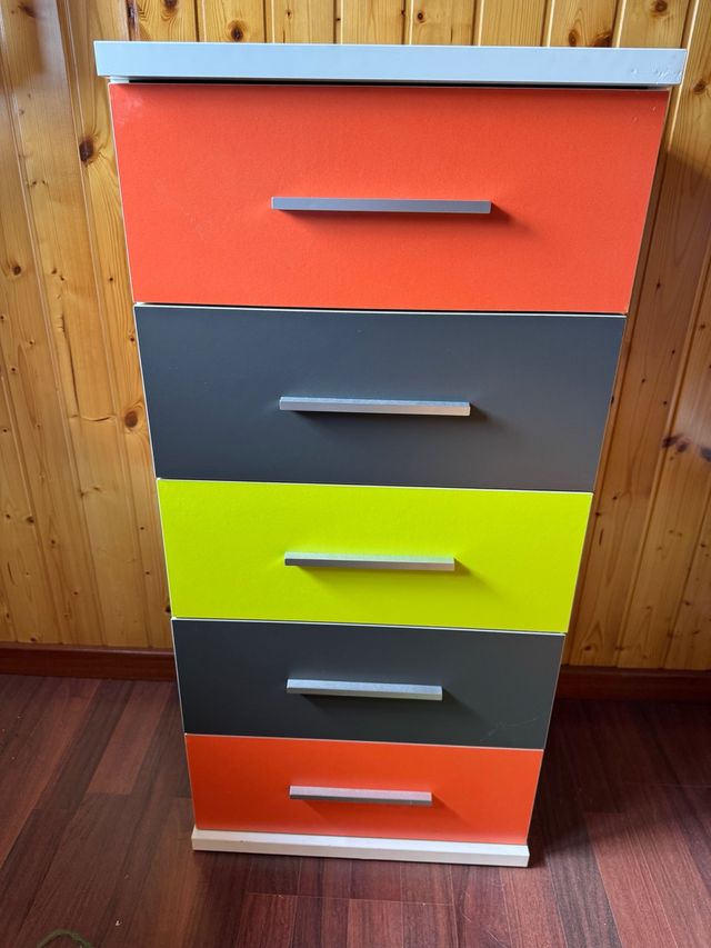 Cómoda infantil 5 cajones