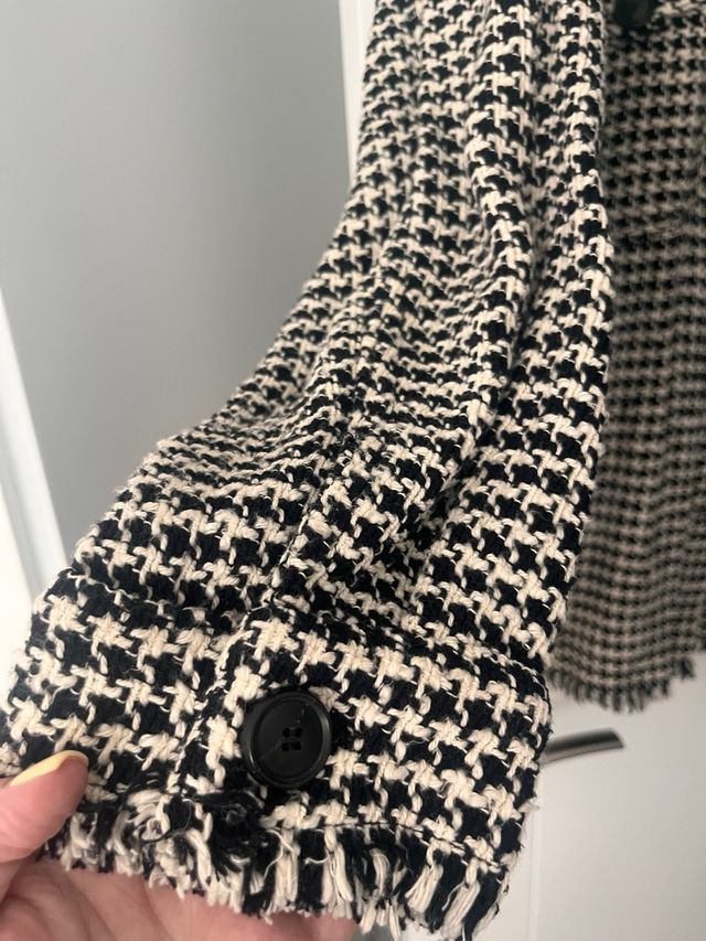 Sobrecamisa Zara -  cuadros blanco y negro