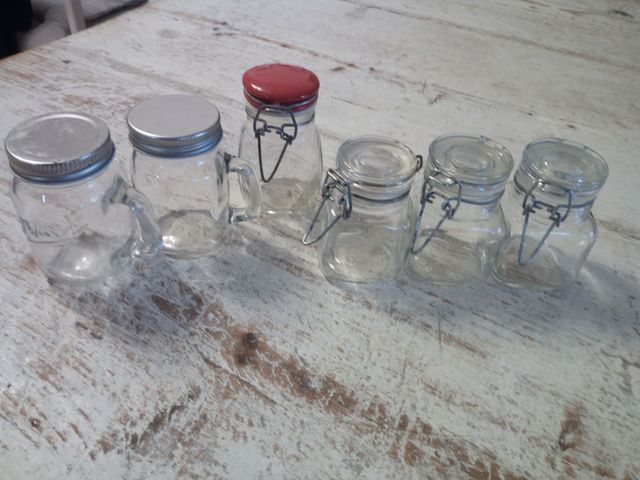 6 Vasetti vetro multiuso - piccoli