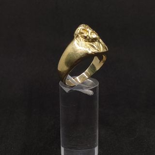 Sello Cara de Cristo de oro 18k, 12.65 g, T-30.