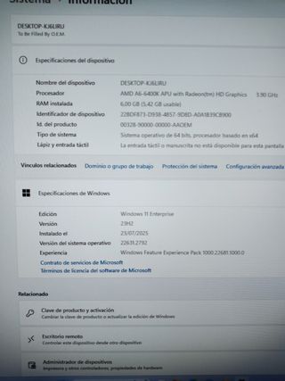 Ordenador para reestrenar con W11