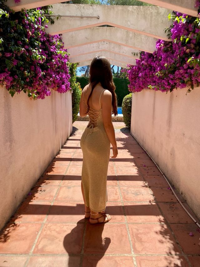 Vestido dorado verano