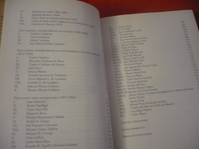 EL PERU DESDE LA INTIMIDAD EPISTOLARIO CANDAMO