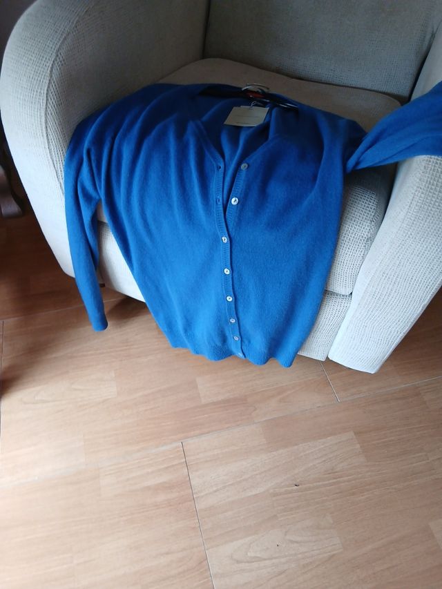 Chaqueta punto azul marino - Talla M