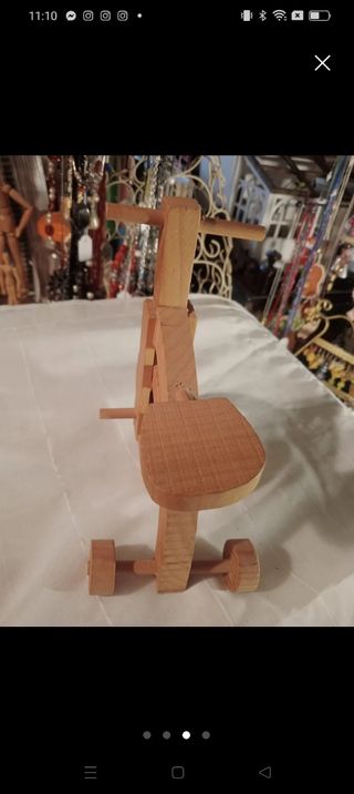 Triciclo madera antiguo juguete