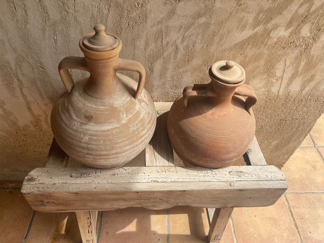 2 Vasijas autenticas de barro antiguo 