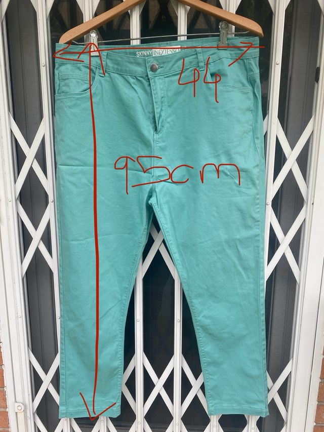 Pantalones SkinnyExtenso turquesa XL