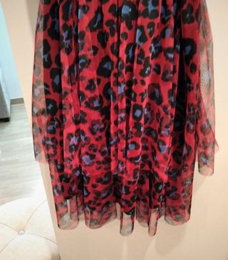Vestito Leopardo Rosso e Blu