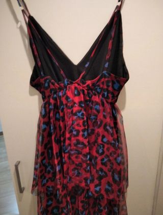 Vestito Leopardo Rosso e Blu