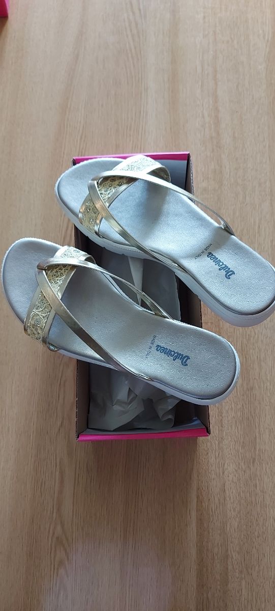 Ciabatte oro/argento n.36