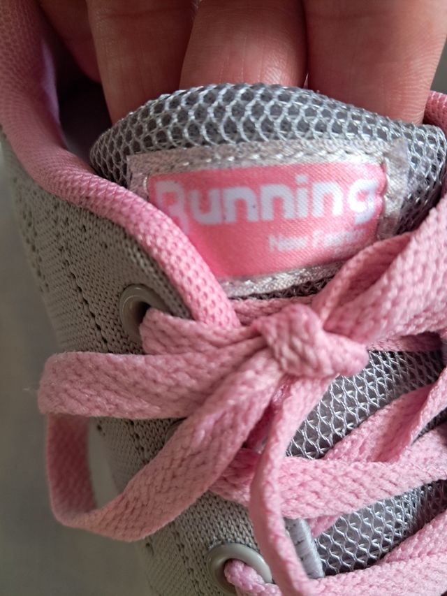 Zapatillas deporte gris-rosa