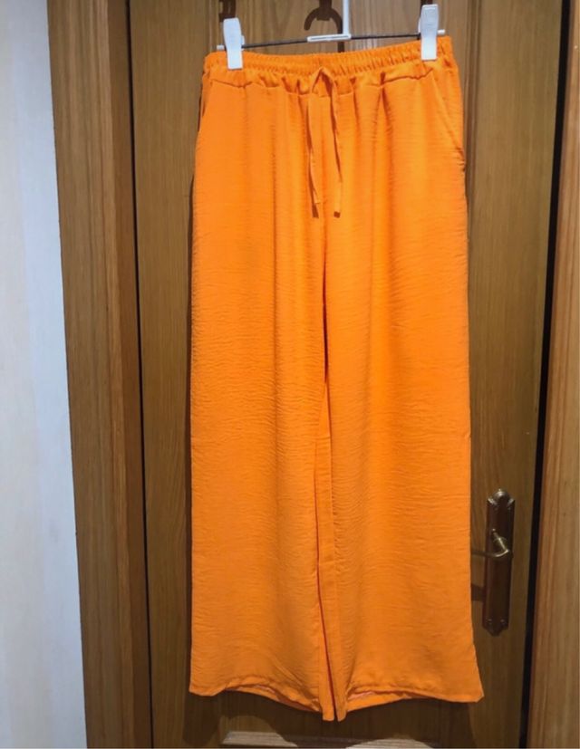 Pantalones anchos naranja 44