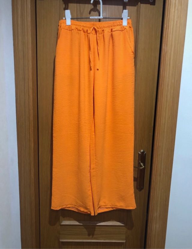 Pantalones anchos naranja 44