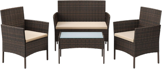 Set di Mobili da Giardino in Polyrattan, Salotto d