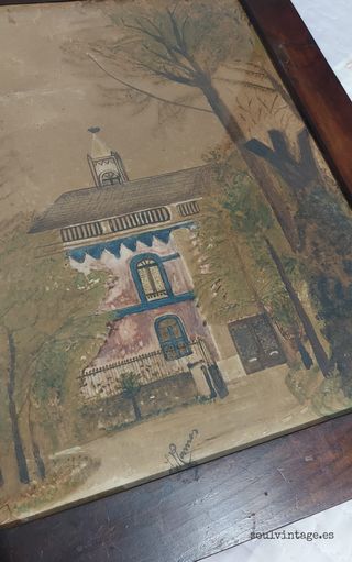 Acuarela antigua paisaje