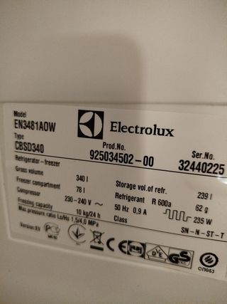 Motor ventilador frigorífico Electrolux