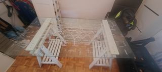 Mesa escritorio cristal 150x80cm