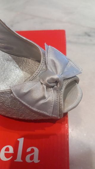 Zapatos tacón plata
