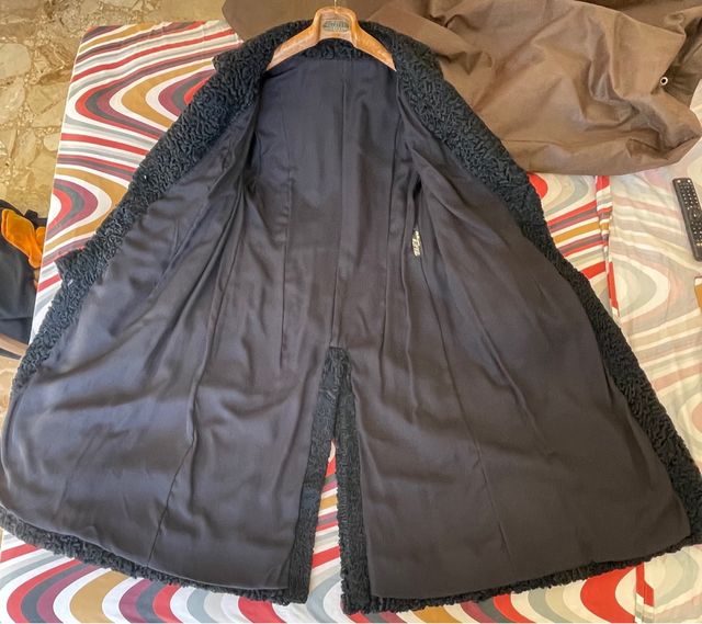 Pelliccia Astrakan nero vintage