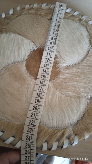 Tappetino scrivania pelle beige-marrone